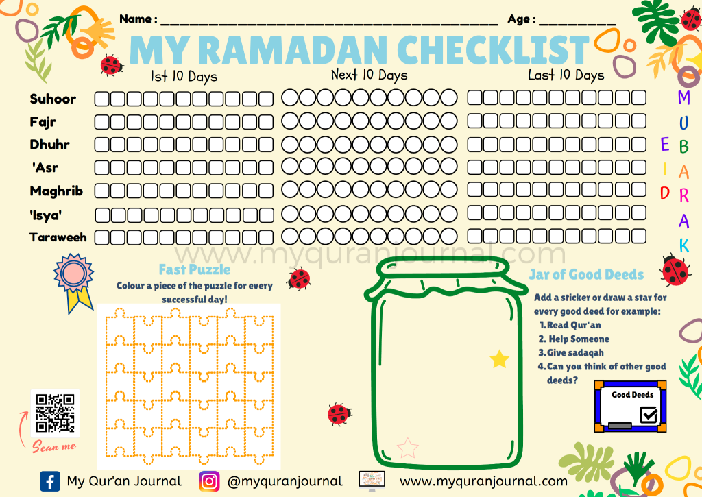 <strong>Ramadan Checklist </strong> -