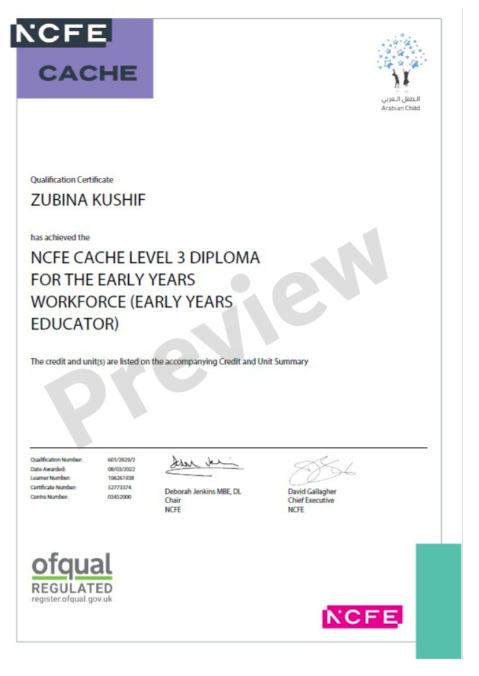 Certificate Sample